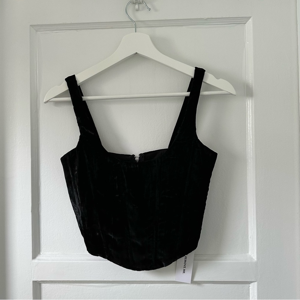 WITH JEAN corset top.
